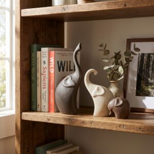 Elephant Sculptures, Set of 3