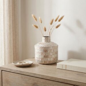 Coastal Shell Mosaic Vase