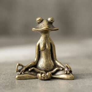Zen Brass Incense Frog